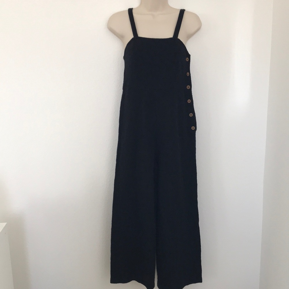 Black cotton jumpsuit